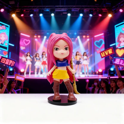 6pcs/set New Kpop Demon Hunters Figure Series Anime Handmade Model Trendy Bedroom Decoration Boy Girl Gift Box Gift