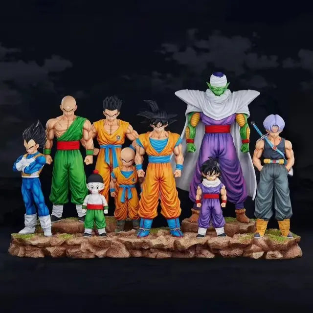 Dragon Ball 28cm PVC Action Figures – Krillin, Son Gohan & Trunks Collectible Toy Set for Kids & Desktop Decor
