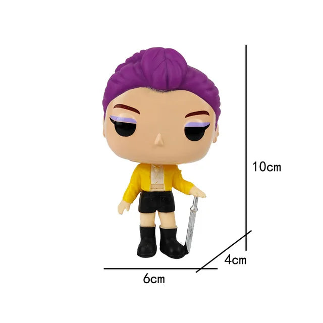 10pcs Kpop Demon Hunters Figure Pvc Model Anime Figurine Collection Statue Desk Decoration Dolls Children Toys Halloween Gifts