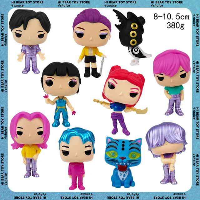 10pcs Kpop Demon Hunters Figure Pvc Model Anime Figurine Collection Statue Desk Decoration Dolls Children Toys Halloween Gifts